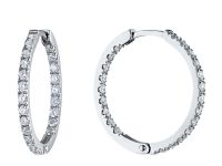 Серьги из белого золота с бриллиантами э4701сг05153000