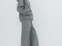 Широкие брюки с лампасами, Серый