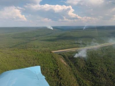 Лесные пожары тушат на территории национального парка «Ленские столбы»