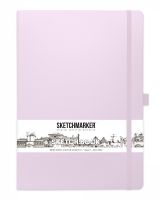 Блокнот для зарисовок Sketchmarker 21х30 см 80 л 140 г, твердая обложка Фиолетовый пастельный