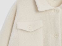 Жакет с высоким ворсом и нагрудными карманами