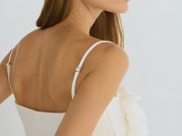 Топ с декором в виде цветка, Бежевый