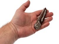 Складной нож Витязь B5298D, сталь дамаск, рукоять дерево, художественное травление