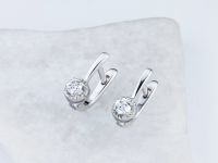 Серьги из белого золота с бриллиантами э0901сг04210205