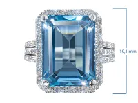 Кольцо из белого золота с топазом э4771кц04204020