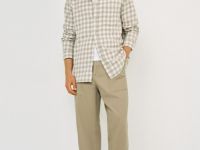 Рубашка в клетку, Бежевый