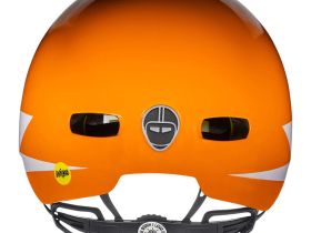 Nutcase Шлем защитный Nutcase Little Nutty Lightnin, цвет Белый-Оранжевый, ростовка XS