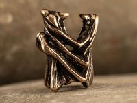 Бусина для темляка Голова волка маленькая, бронза