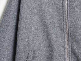 Бомбер из пальтовой ткани, Серый