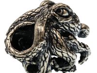 Бусина для темляка Осьминог, мельхиор