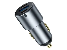 Автомобильное зарядное устройство WIWU Nano Pro 60W USB/Type-Cх2 (Wi-CC032) (серый)
