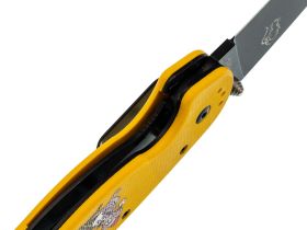 Складной нож Steelclaw Крыса, сталь AUS8, рукоять G-10 желтая с рисунком