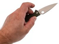 Складной нож Daggerr Piranha olive SW DL, сталь 8Cr14MoV, рукоять FRN