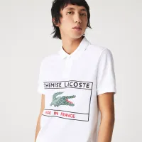 Мужское поло Lacoste классического кроя из органического хлопка