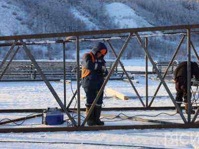 Фоторепортаж: как идет строительство Ленского моста