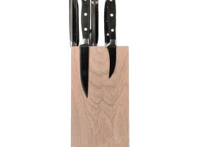 Подставка настольная магнитная для 8 ножей Woodinhome KS009SOW, дуб