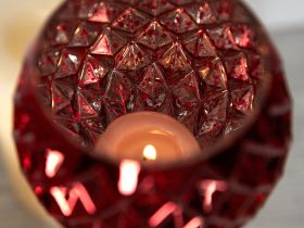 Подсвечник Villaseta, красный 35 см