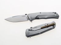 Нож складной LionSteel T.R.E. Bronze Titanium, сталь M390, рукоять титан