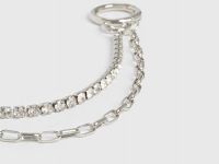 Цепь на брюки для девочек, Серебряный