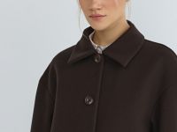 Куртка из пальтовой ткани, Коричневый