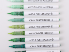 Набор маркеров акриловые Languo, 9 цветов, зеленые оттенки