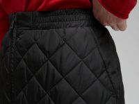 Утепленная стеганая юбка миди