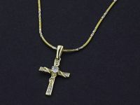 Подвеска из желтого золота с бриллиантами э0301пд04200748