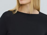 Лонгслив с шёлком, Черный