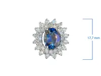 Серьги из белого золота с сапфирами э4758сг03210405