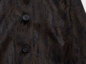 Куртка из искусственной кожи с ворсом, Черный