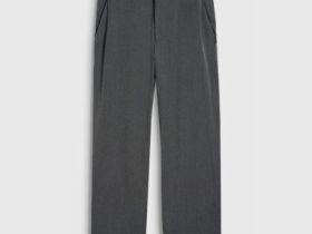Широкие брюки с шерстью, Серый