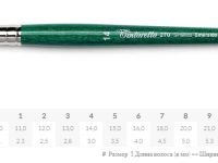 Кисть д/рисования Tintoretto Emerald синтетика, круглая, на короткой ручке №8