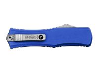 Стальной автоматический нож Microtech Hera II Mini S/E, M390MK, рукоять алюминий, синий