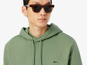 Мужское худи Lacoste классического кроя с флисом