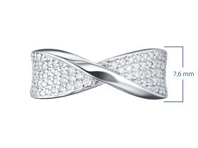 Кольцо из белого золота с бриллиантами э0901кц10210002