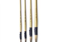 Кисть синтетика №10 круглая, французское крепление Гамма "GOLD BRUSH" короткая ручка
