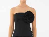 Топ с объёмным декором, Черный