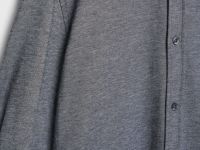 Рубашка с воротником мао, Серый