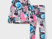 Термокомплект трикот. для девочек: фуфайка (футболка) с длин. рук, брюки для эпизод. использования