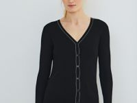 Кардиган с V-вырезом, Черный