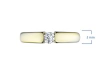 Кольцо из желтого золота с бриллиантом э0301кц12154000