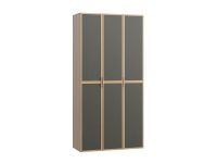 Распашной шкаф Флавир 3-120x250 Рогожка Графитовый