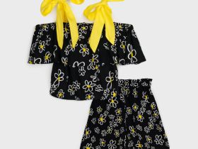 Комплект текстильный для девочек: топ, шорты