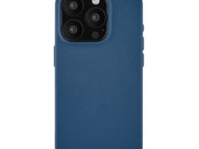 Чехол-накладка Leather Case with MagSafe для iPhone 15 Pro натуральная кожа (синий)
