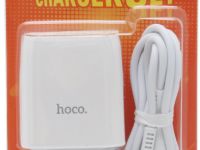Зарядное устройство Hoco C73A USB/USB с кабелем USB-C 12 Вт Белое