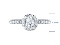 Кольцо из белого золота с бриллиантами э4001кц04190300