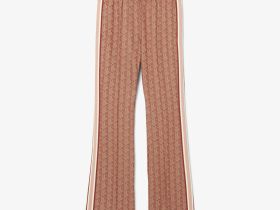 Женские расклешенные спортивные брюки Lacoste с монограммой