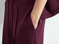 Бордовые прямые спортивные брюки из скубы Глория Джинс