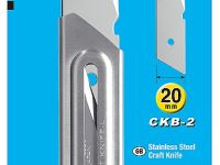 Нож OLFA с выдвижным лезвием 20 мм хозяйственный, корпус и лезвие из нержавеющей стали