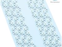 Наклейки акриловые MESHU "White line", 25*7,8см, стразы, 500 наклеек